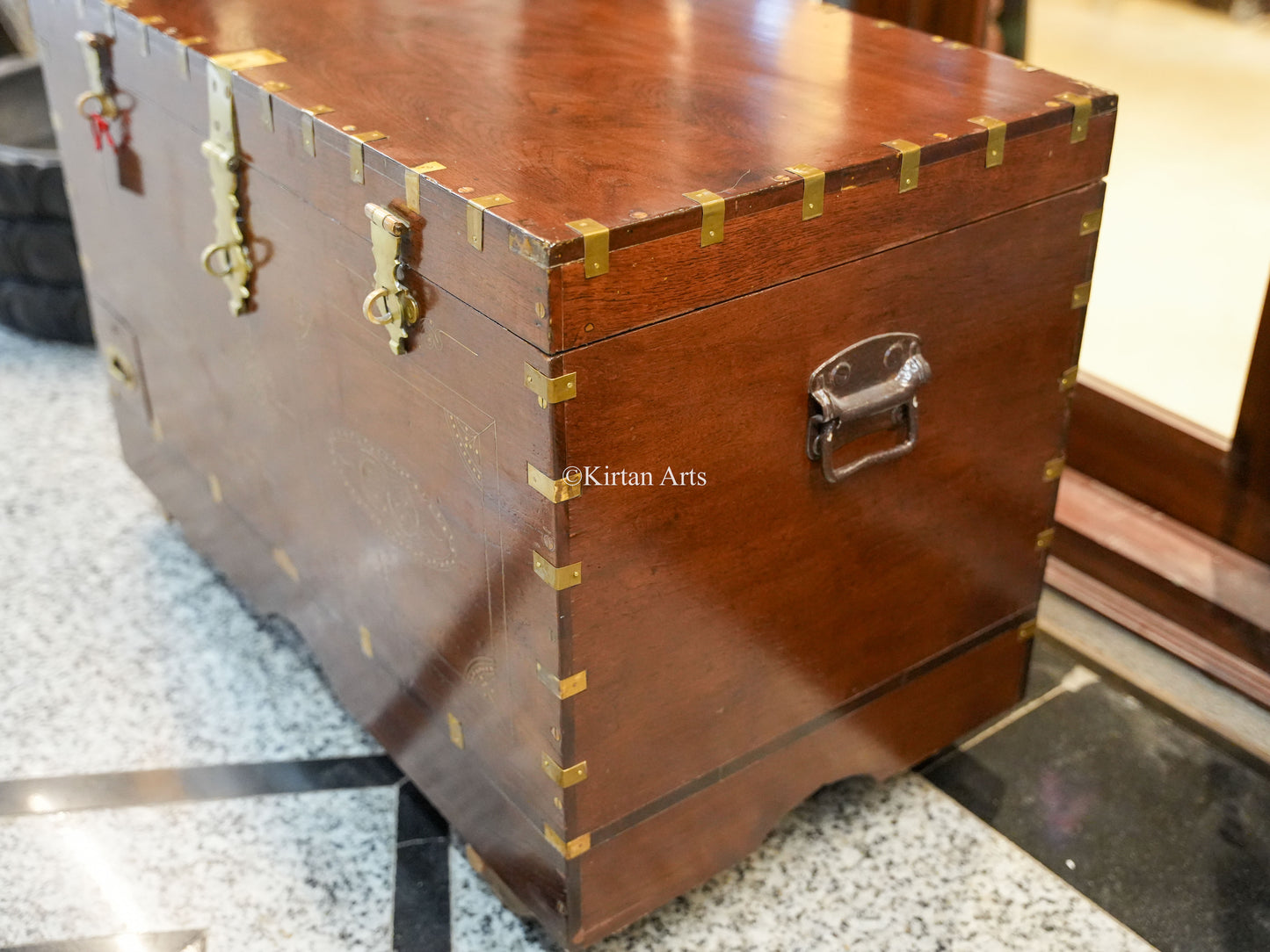 Vintage Rangoon Box | Dowry Chest 36"