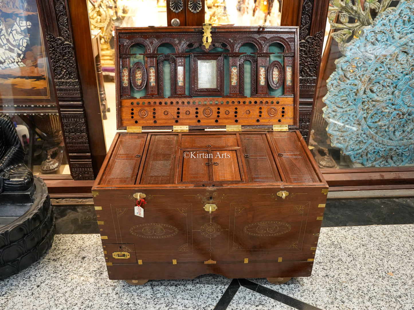 Vintage Rangoon Box | Dowry Chest 36"