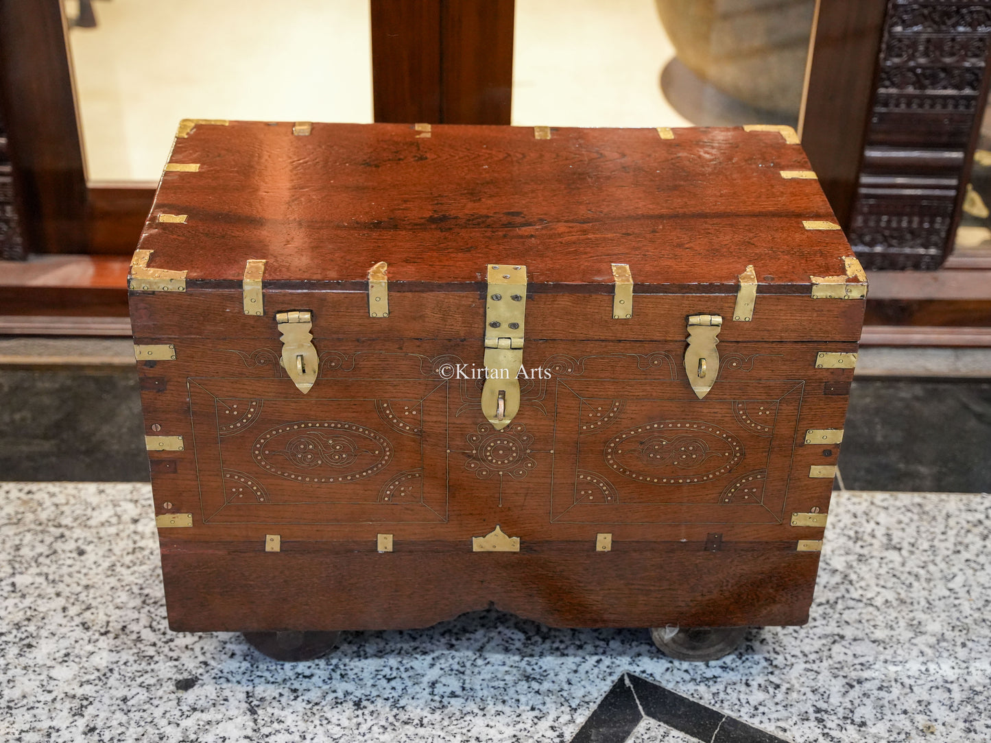 Vintage Rangoon Box | Dowry Chest 27"