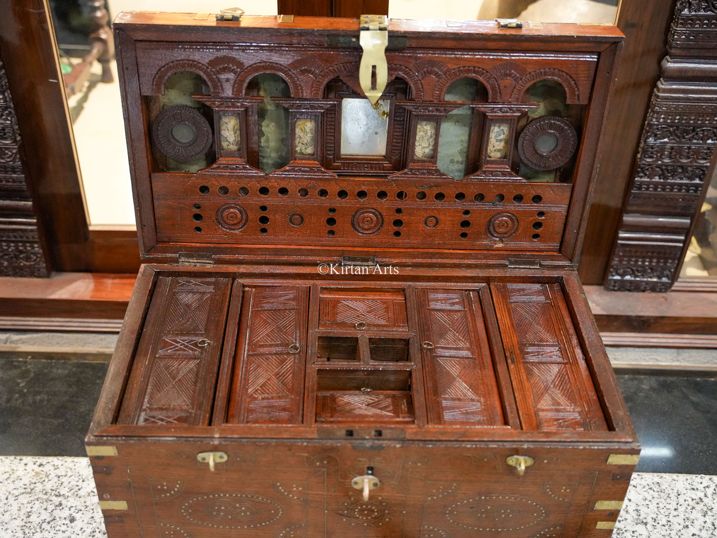 Vintage Rangoon Box | Dowry Chest 27"