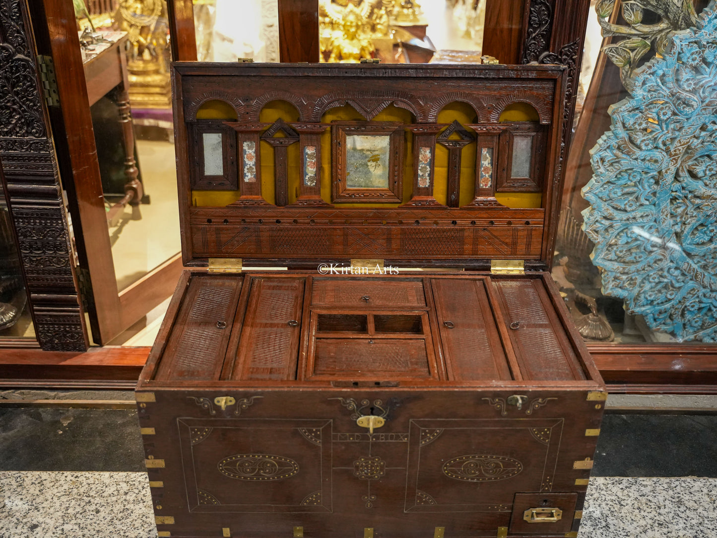 Vintage Rangoon Box | Dowry Chest 33"