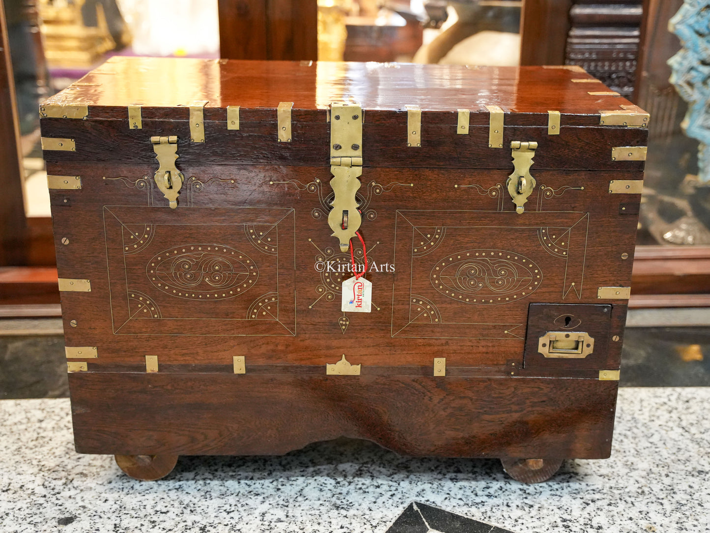 Vintage Rangoon Box | Dowry Chest 29.5"