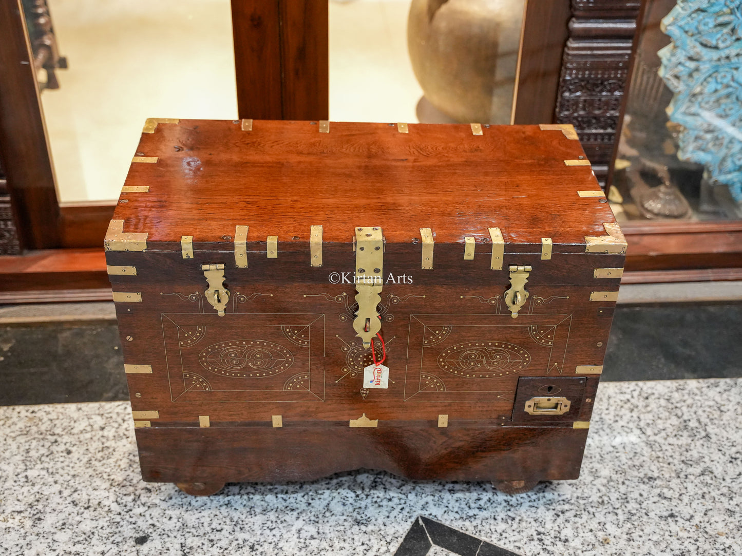 Vintage Rangoon Box | Dowry Chest 29.5"