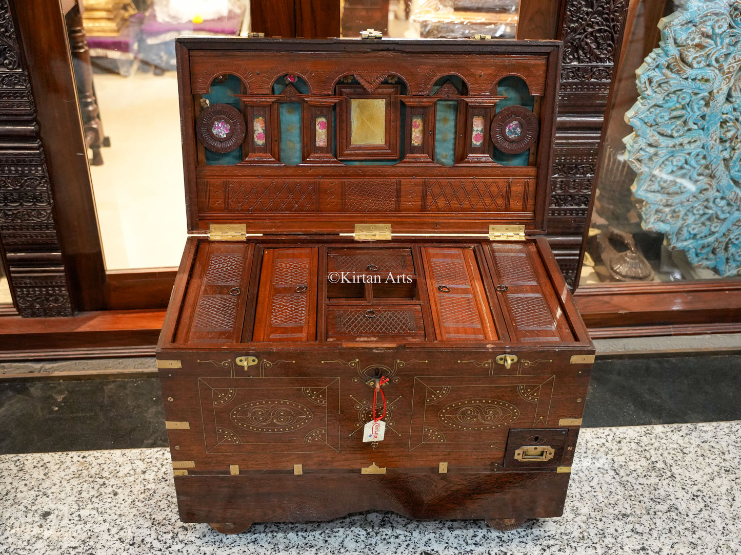 Vintage Rangoon Box | Dowry Chest 29.5"