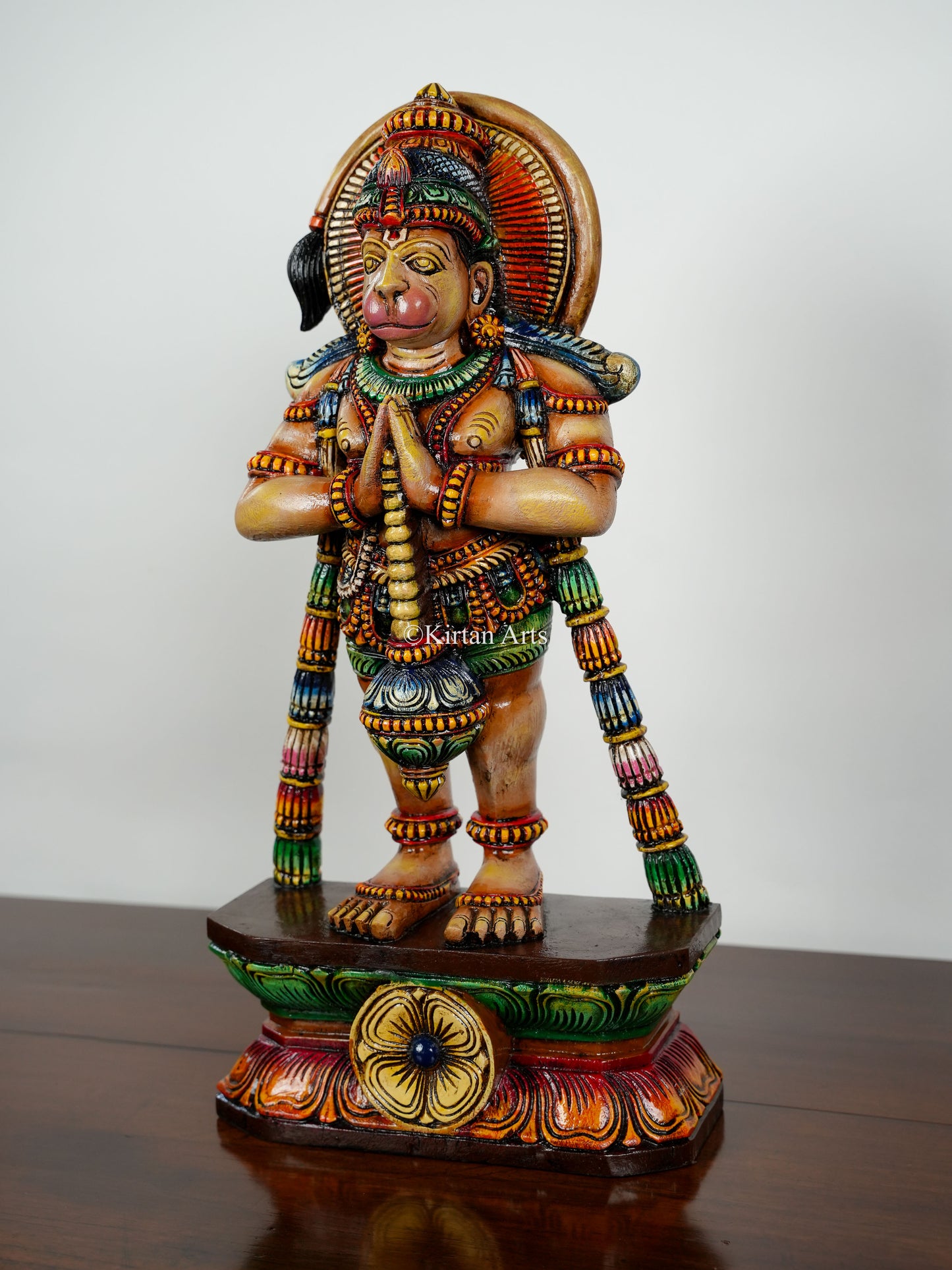 24" Lord Hanuman | Wood Carved | Painted