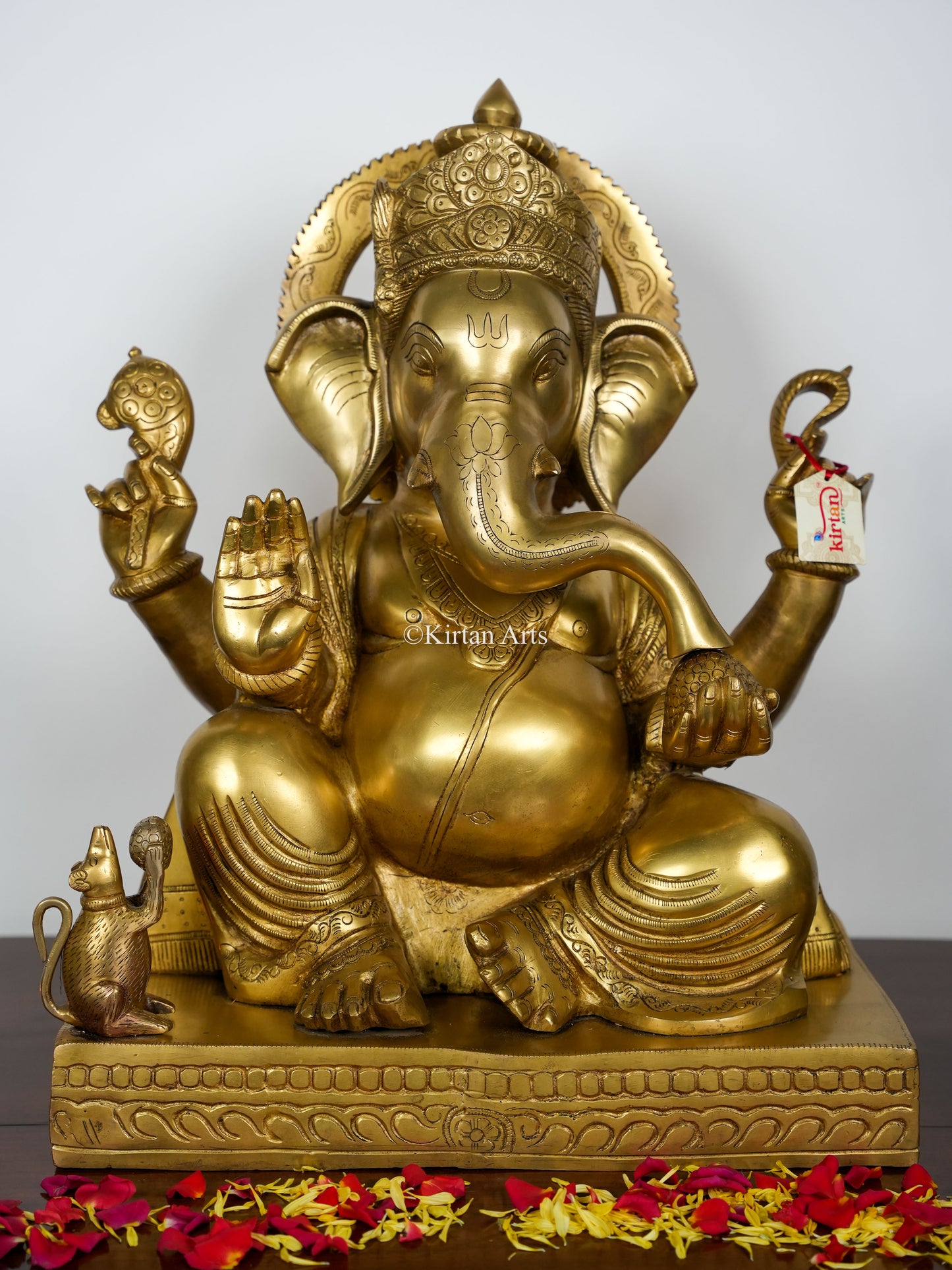 Brass Lord Ganesha | 20.5" | Gold Finish