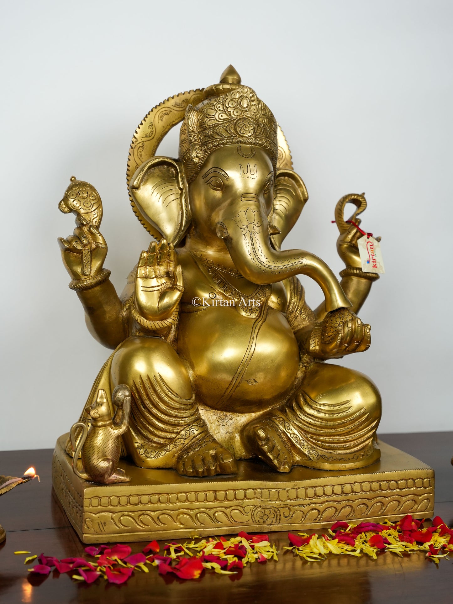 Brass Lord Ganesha | 20.5" | Gold Finish