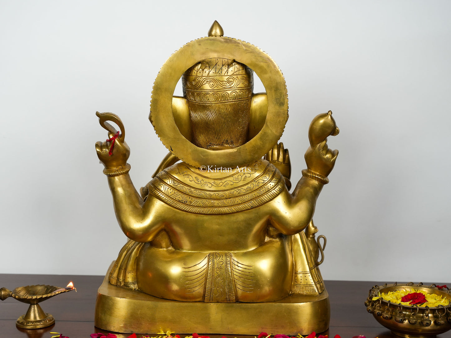 Brass Lord Ganesha | 20.5" | Gold Finish