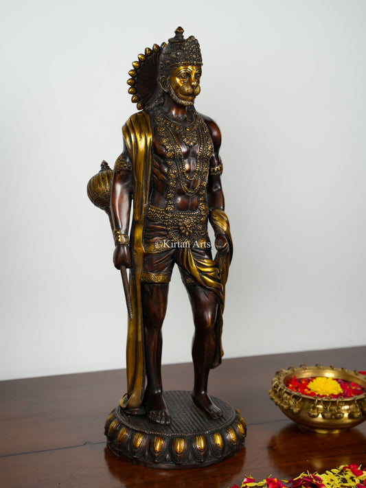 Brass Lord Hanuman | Bahubali | 24" | Dual Tone