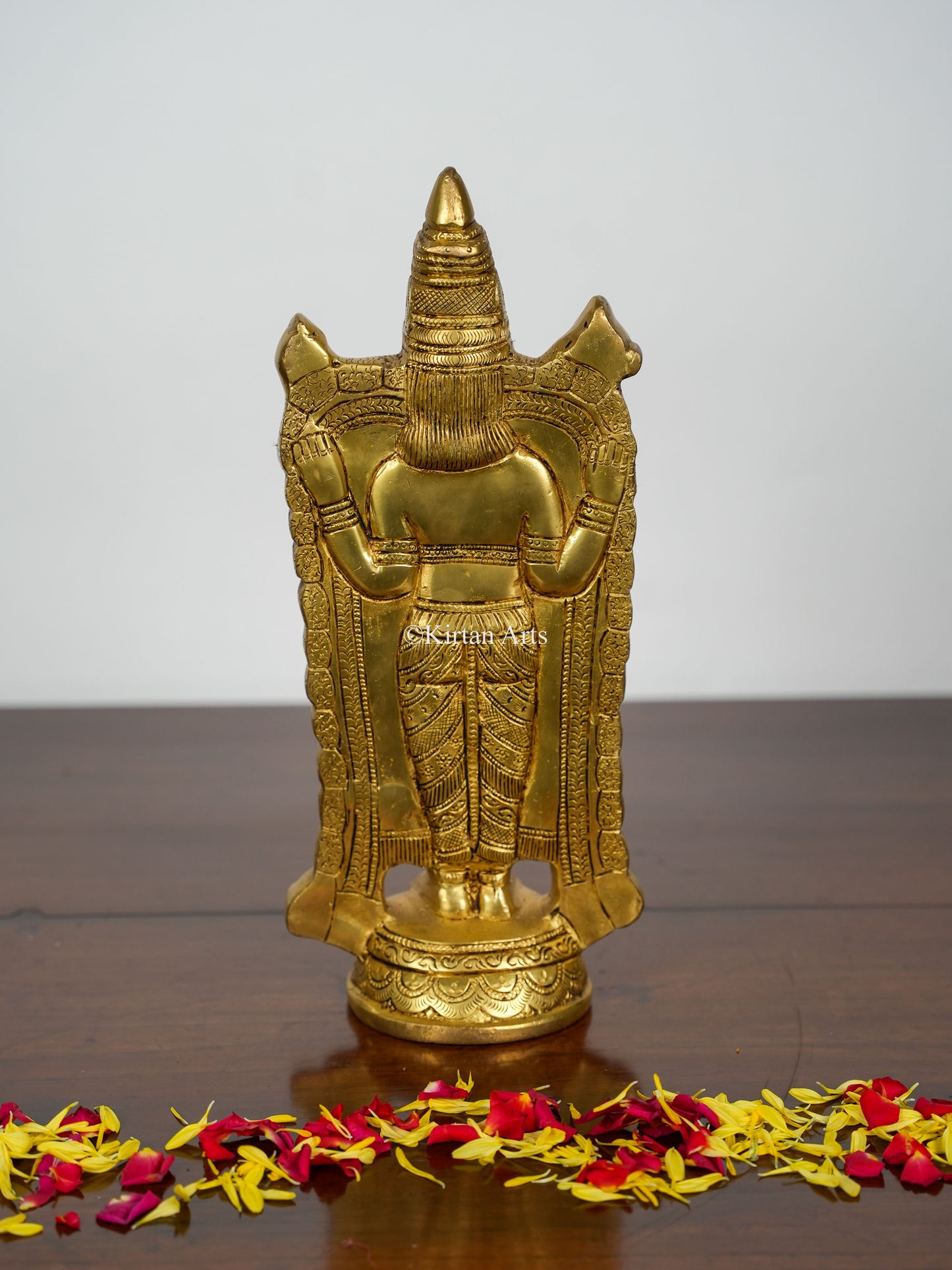 Brass Lord Tirupati Balaji with Lakshmi | Venkateswara Swamy | 12.5"