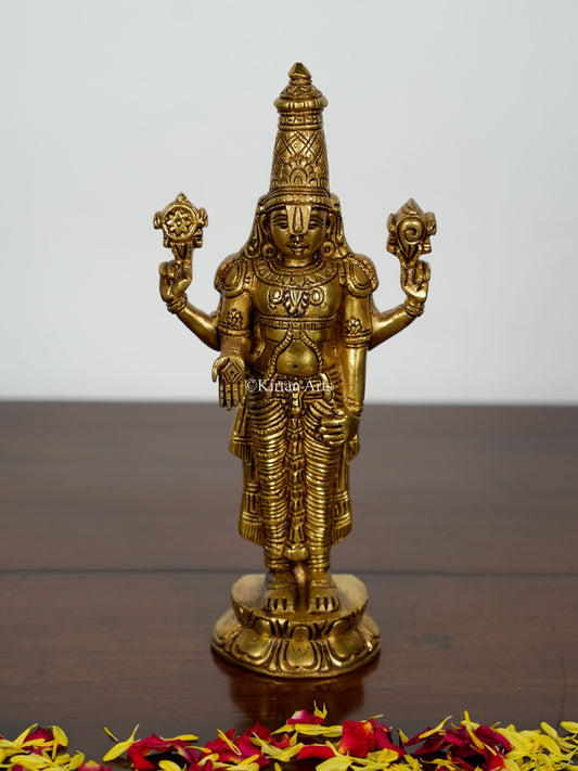 Brass Lord Tirupati Balaji | Venkateswara Swamy | 11.5"