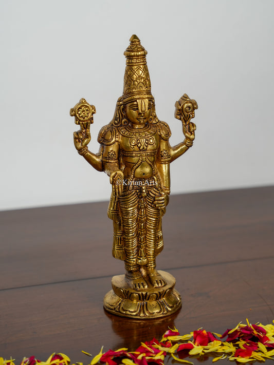 Brass Lord Tirupati Balaji | Venkateswara Swamy | 11.5"