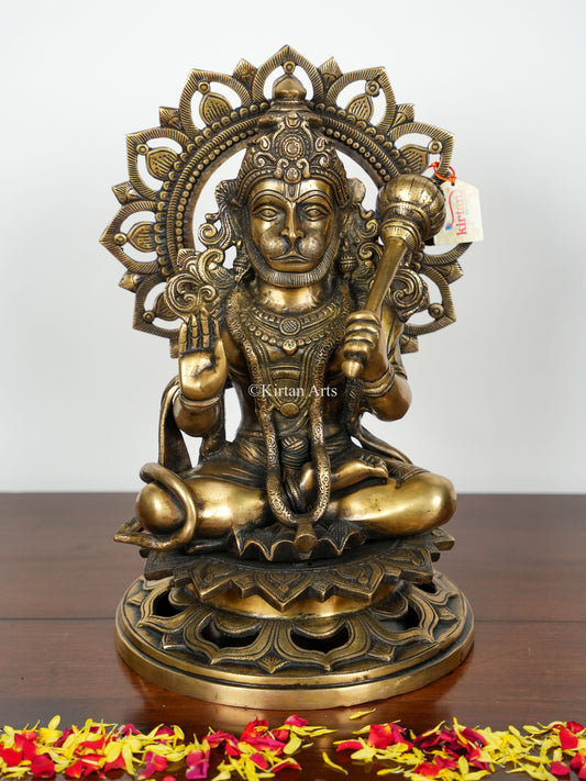 Brass Lord Hanuman | 17" | Antique Finish