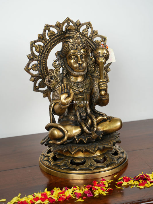 Brass Lord Hanuman | 17" | Antique Finish