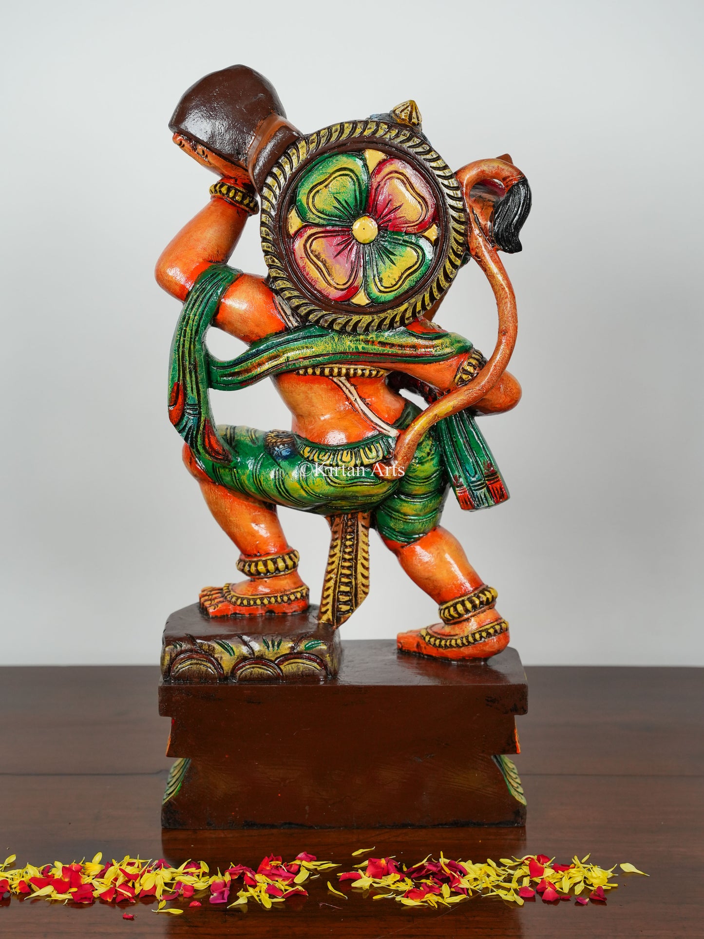 24" Lord Hanuman | Pahad | Wood Carved | Painted