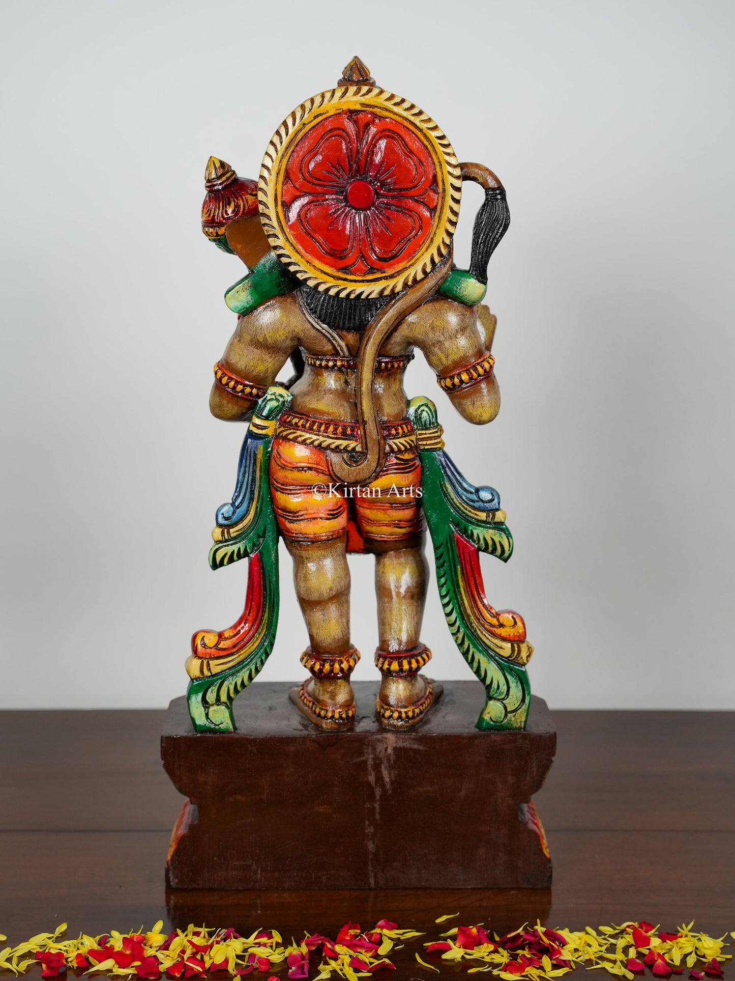 24" Lord Hanuman | Standing | Wood Carved | Painted