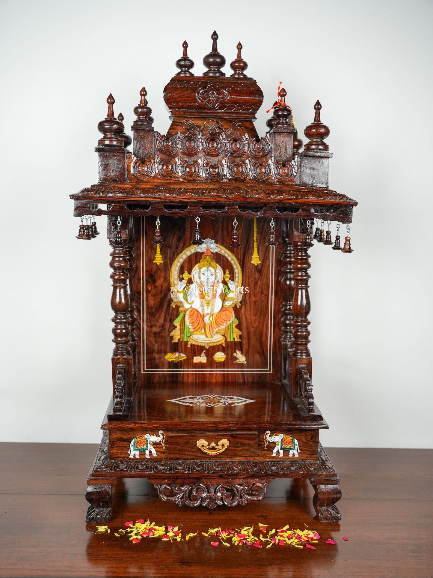 Rosewood Pooja Mandir | 12"x18"