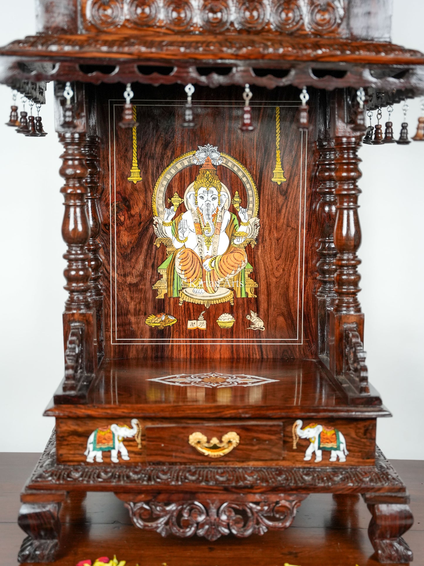 Rosewood Pooja Mandir | 12"x18"