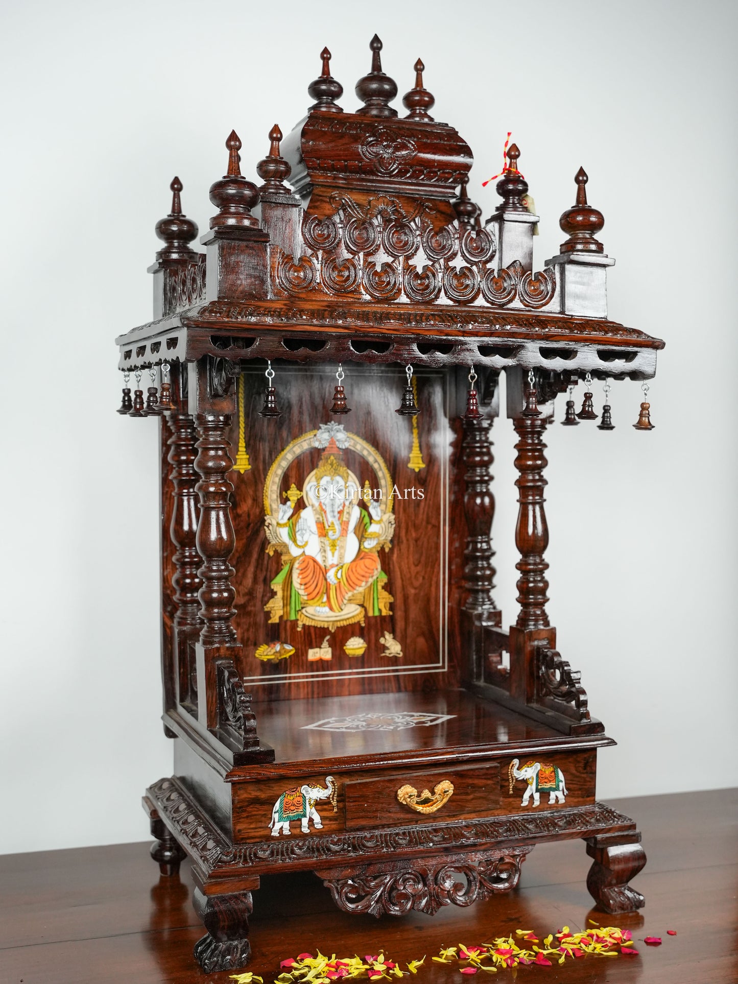 Rosewood Pooja Mandir | 12"x18"