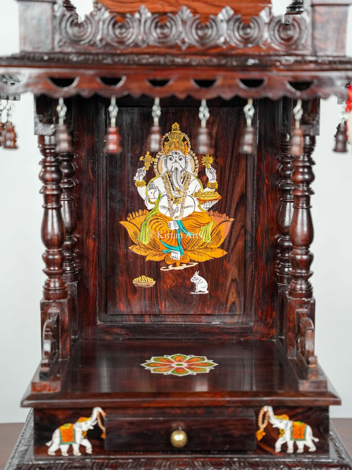 Rosewood Pooja Mandir | 10"x15"