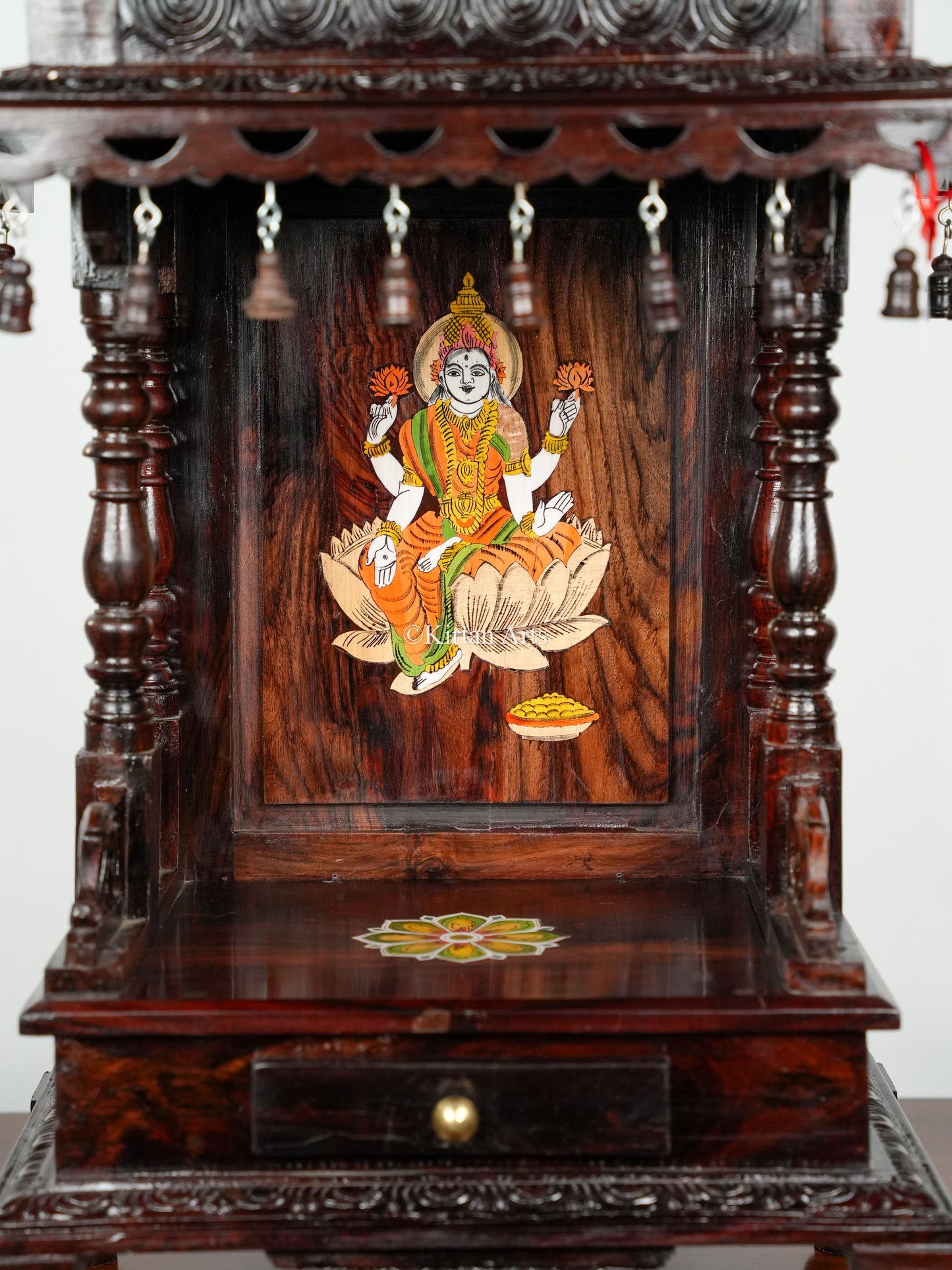 Rosewood Pooja Mandir | 10"x15"