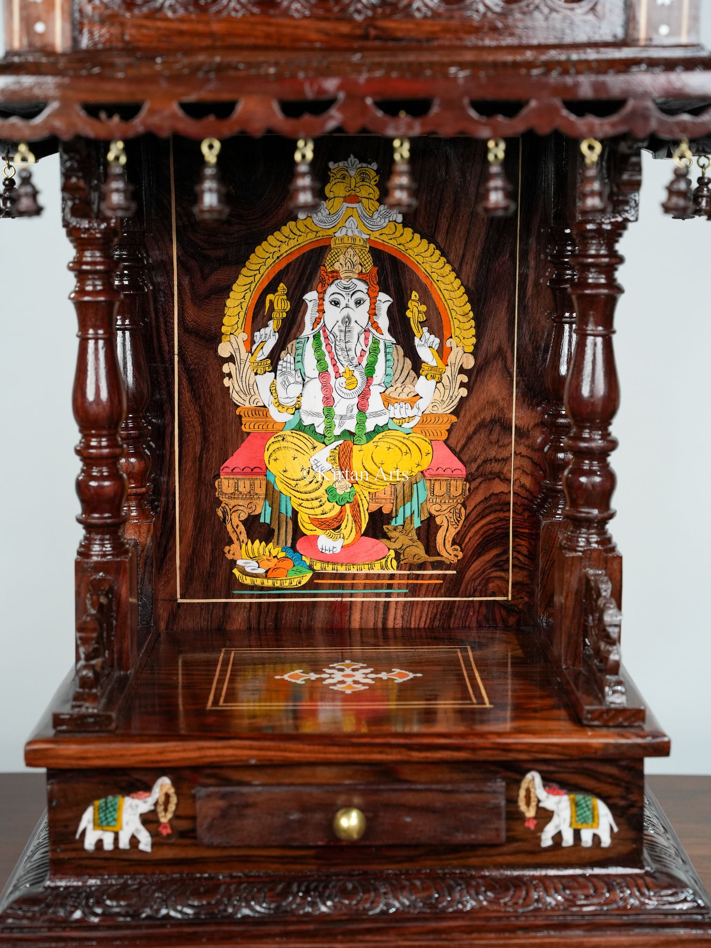 Rosewood Pooja Mandir | 10"x15" | Inlay work