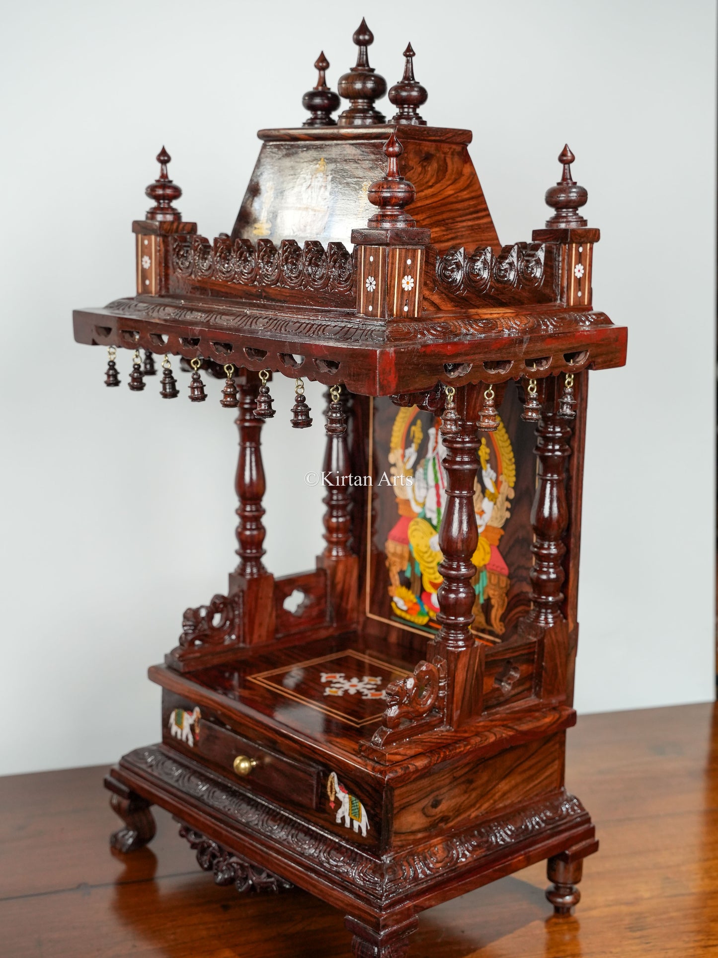 Rosewood Pooja Mandir | 10"x15" | Inlay work