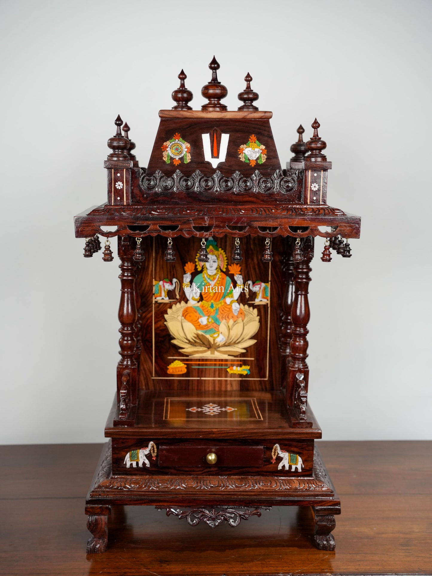 Rosewood Pooja Mandir | 10"x15" | Inlay work