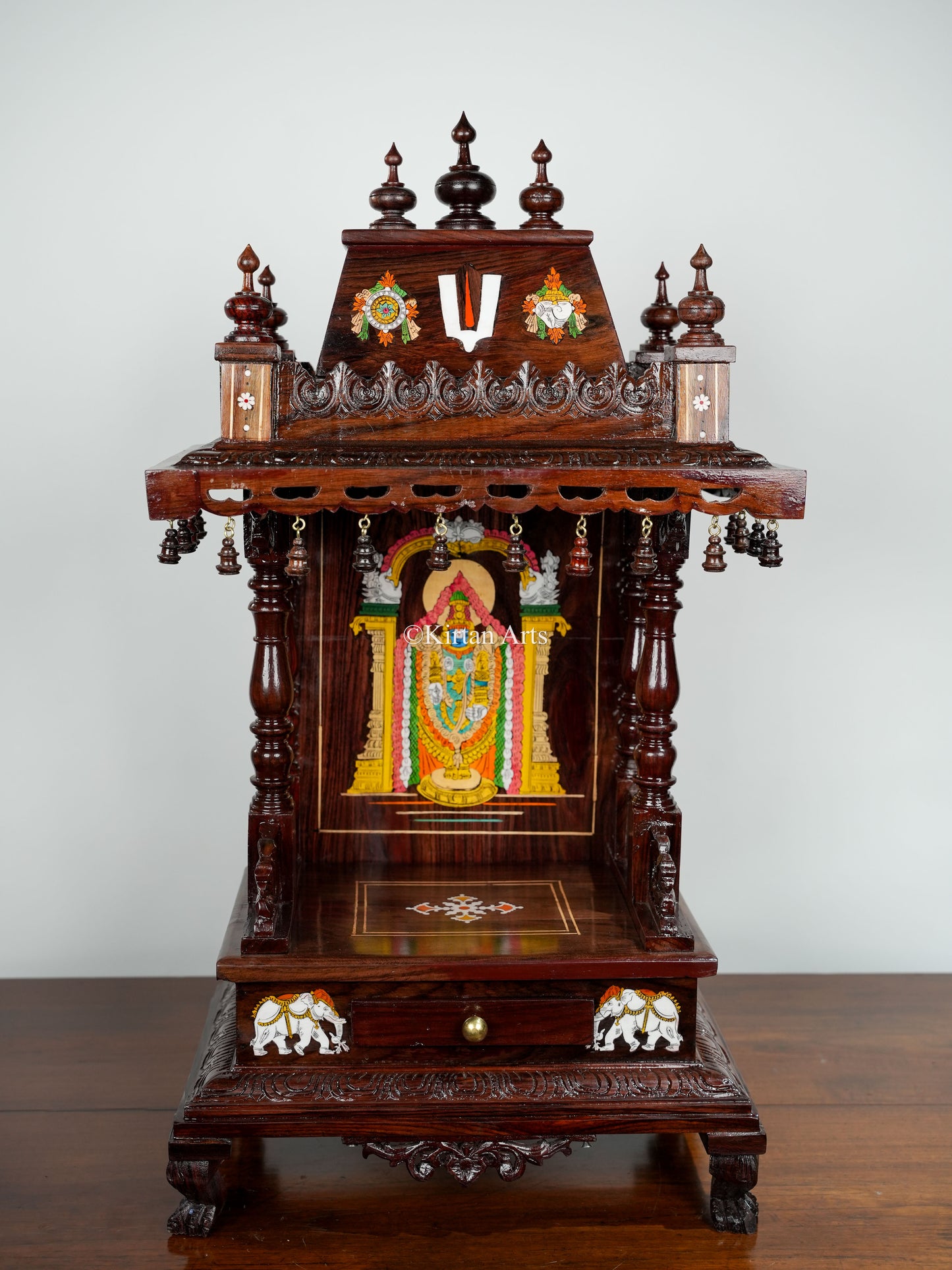 Rosewood Pooja Mandir | 10"x15" | Inlay work