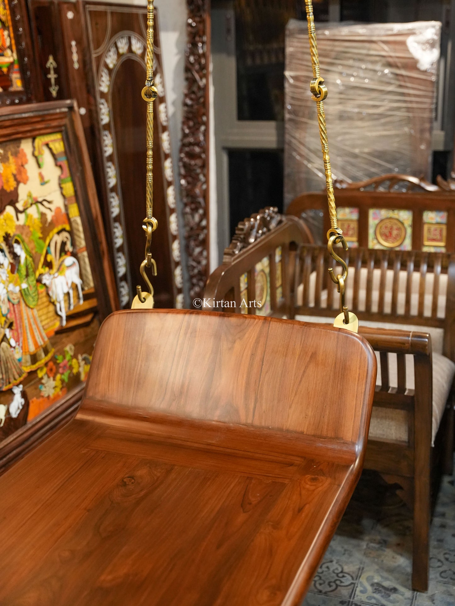 Teakwood Jhula/Swing/Oonjal | 6x2 ft | Boat Design