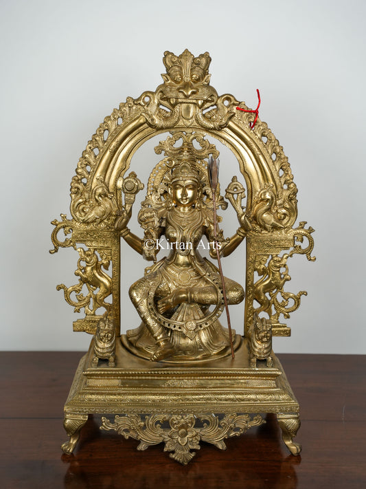 Lalitha Devi Bronze Statue | Hoysala Art | 24" | Tripura Sundari