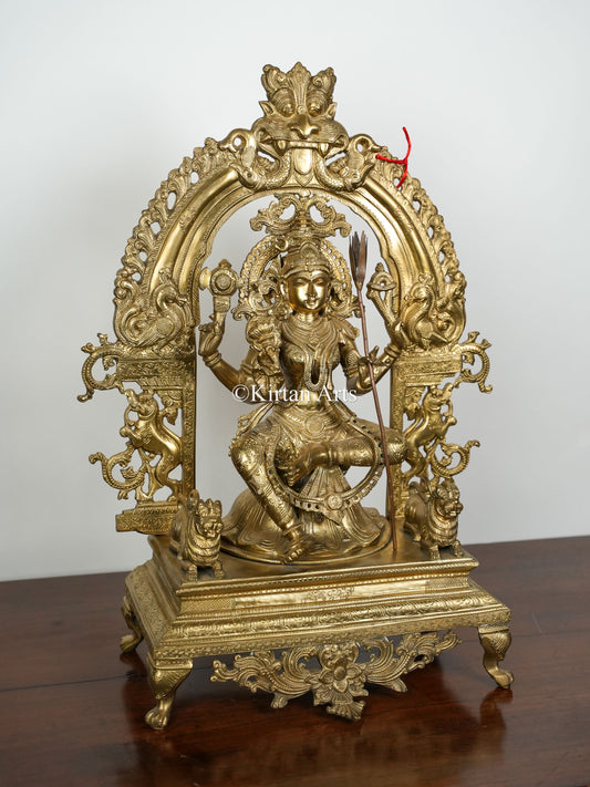 Lalitha Devi Bronze Statue | Hoysala Art | 24" | Tripura Sundari