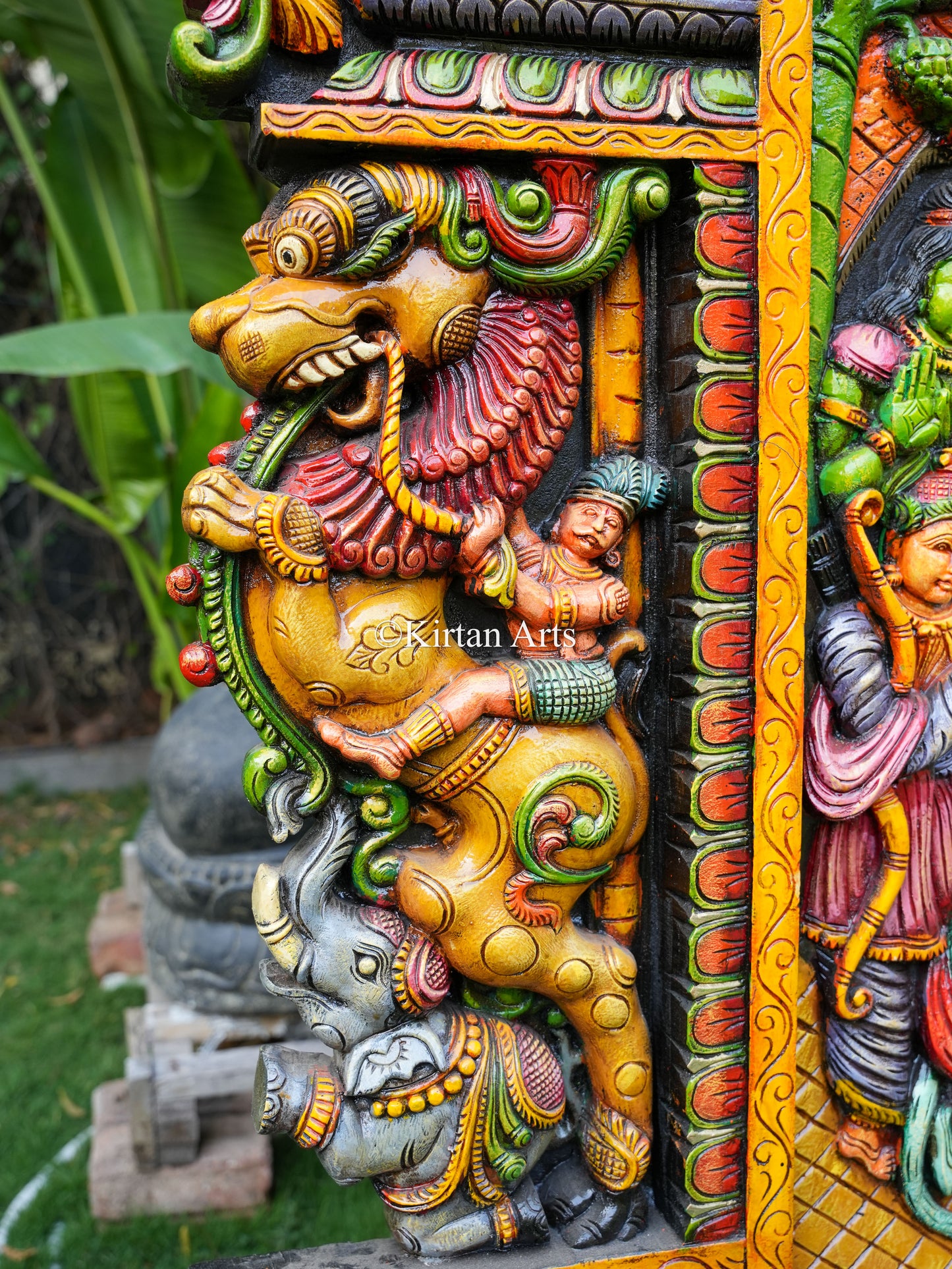 Ramar Pattabhishekam Wooden Panel | Festive Colors | 7x5 ft