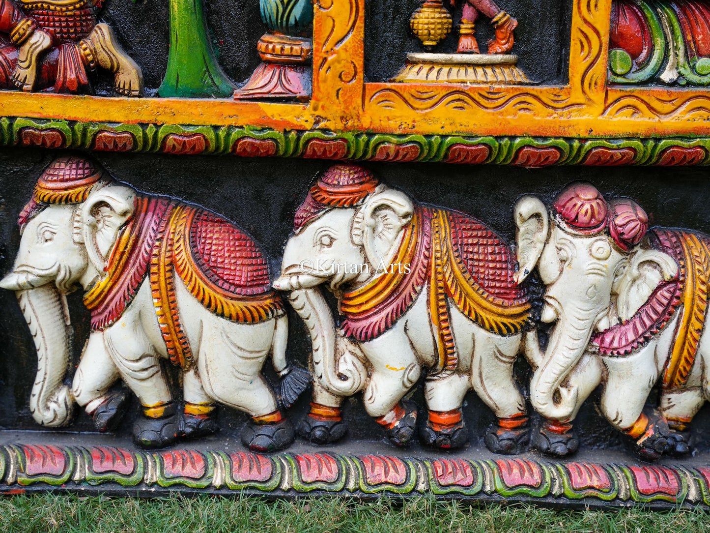 Ramar Pattabhishekam Wooden Panel | Festive Colors | 7x5 ft