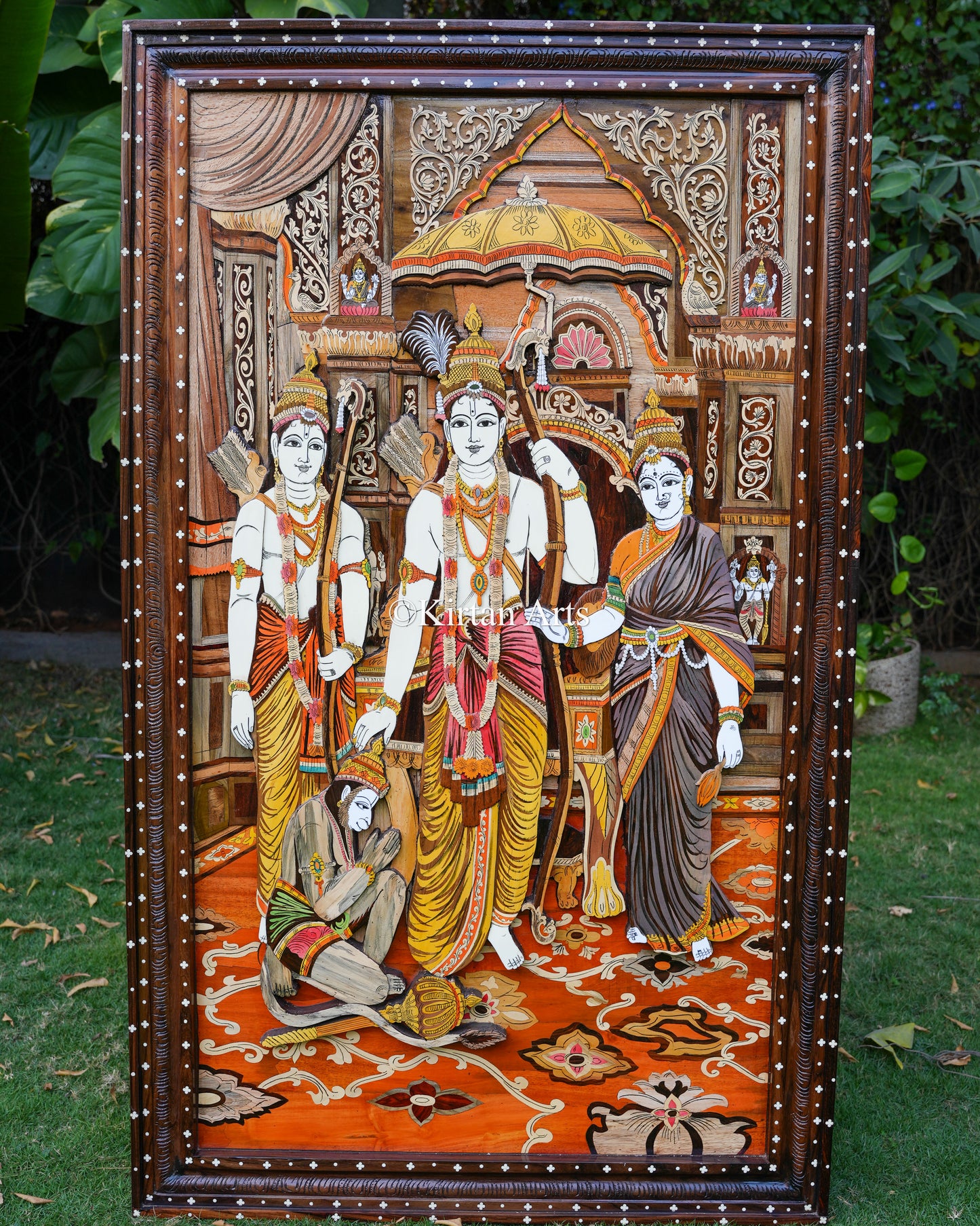 Ram Darbar Rosewood Panel | 5x3 ft | 3D Embossed