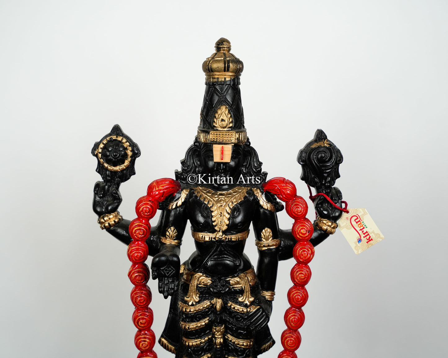 Wood Carved Tirupati Balaji (Kalyana Balaji) Idol | 24" | Handmade