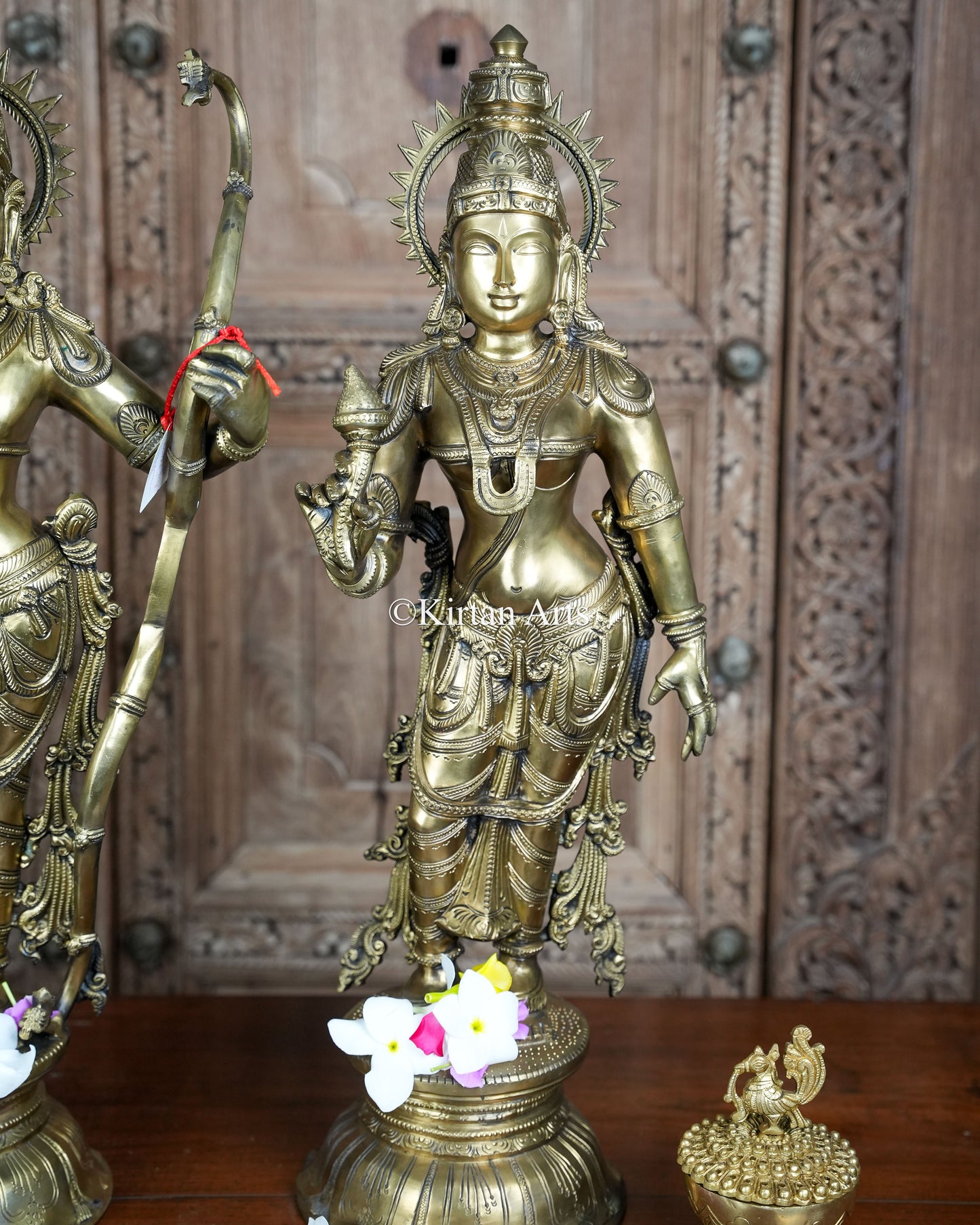 Bronze Ram Darbar Set | Hoysala Style | 29" 85kg | Handmade