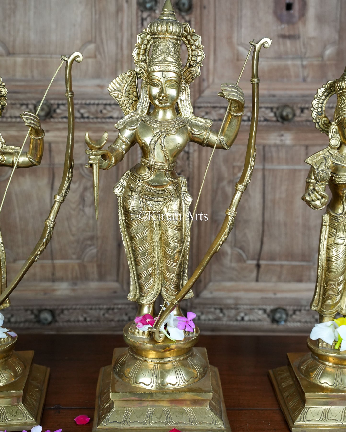 Brass Ram Darbar Set | Finely Sculpted | 26" (4Pc Set)