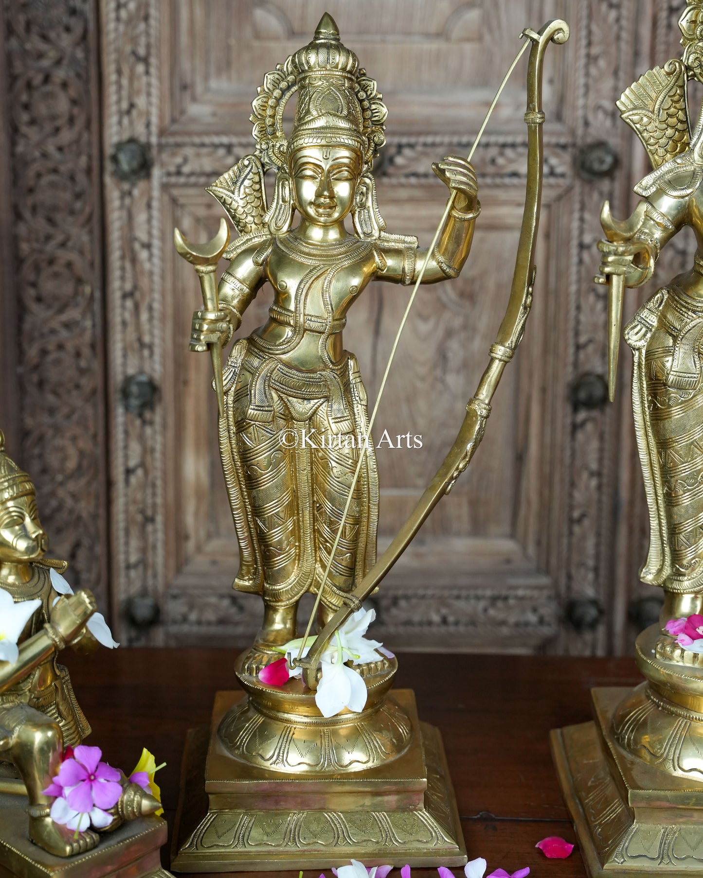 Brass Ram Darbar Set | Finely Sculpted | 26" (4Pc Set)