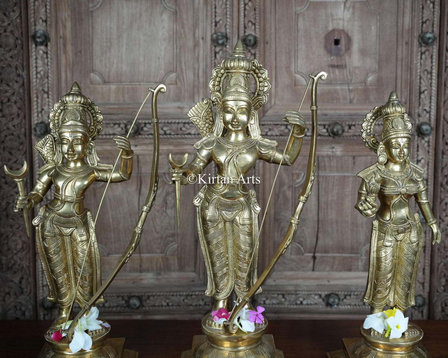Brass Ram Darbar Set | Finely Sculpted | 26" (4Pc Set)