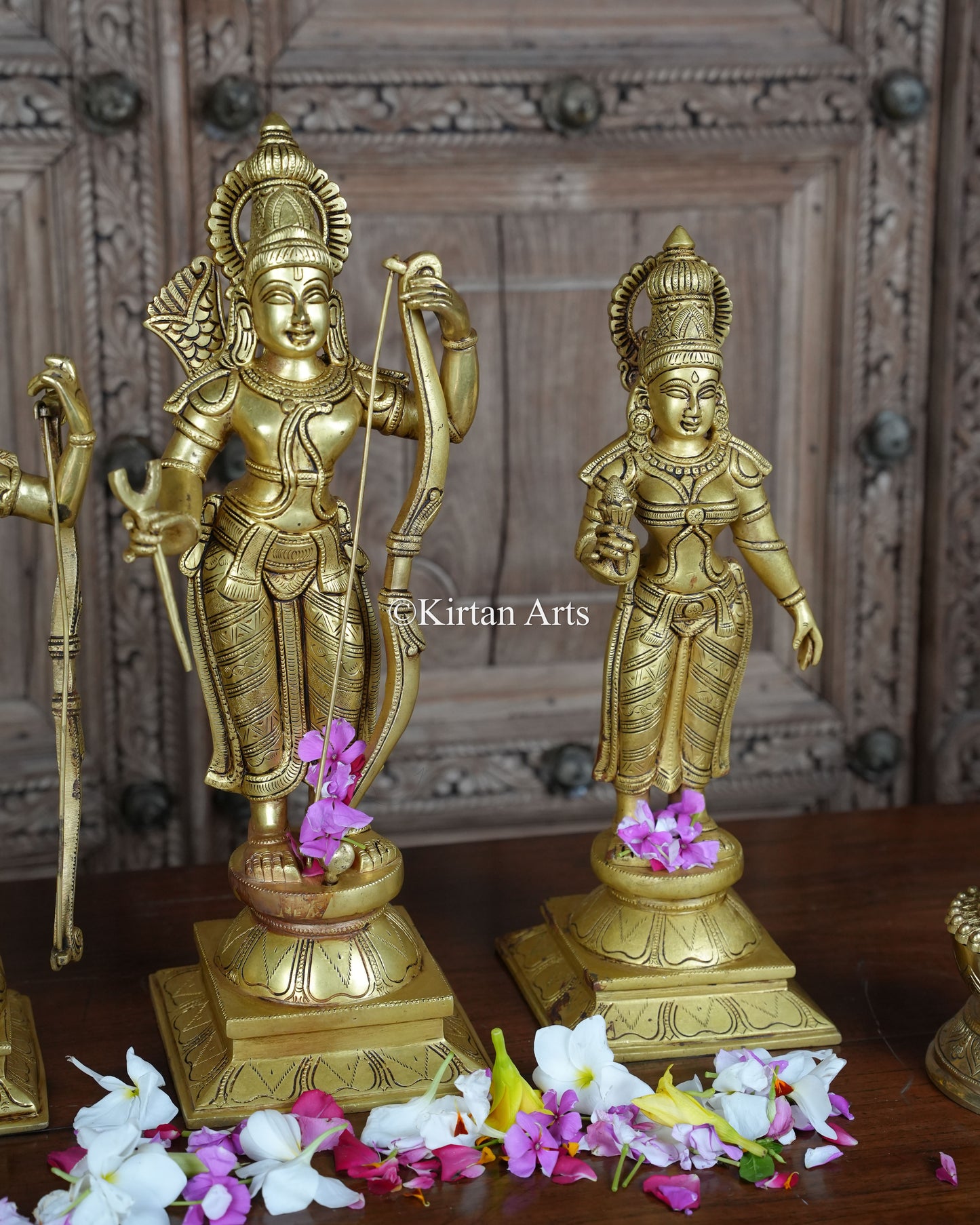 Brass RamDarbar 4Pc Set | 18.5" | 22.5Kg