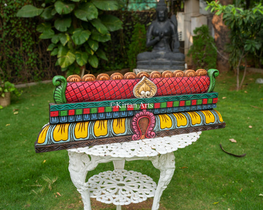 Hand-Carved Temple Gopuram Panel | 36" | Handpainted