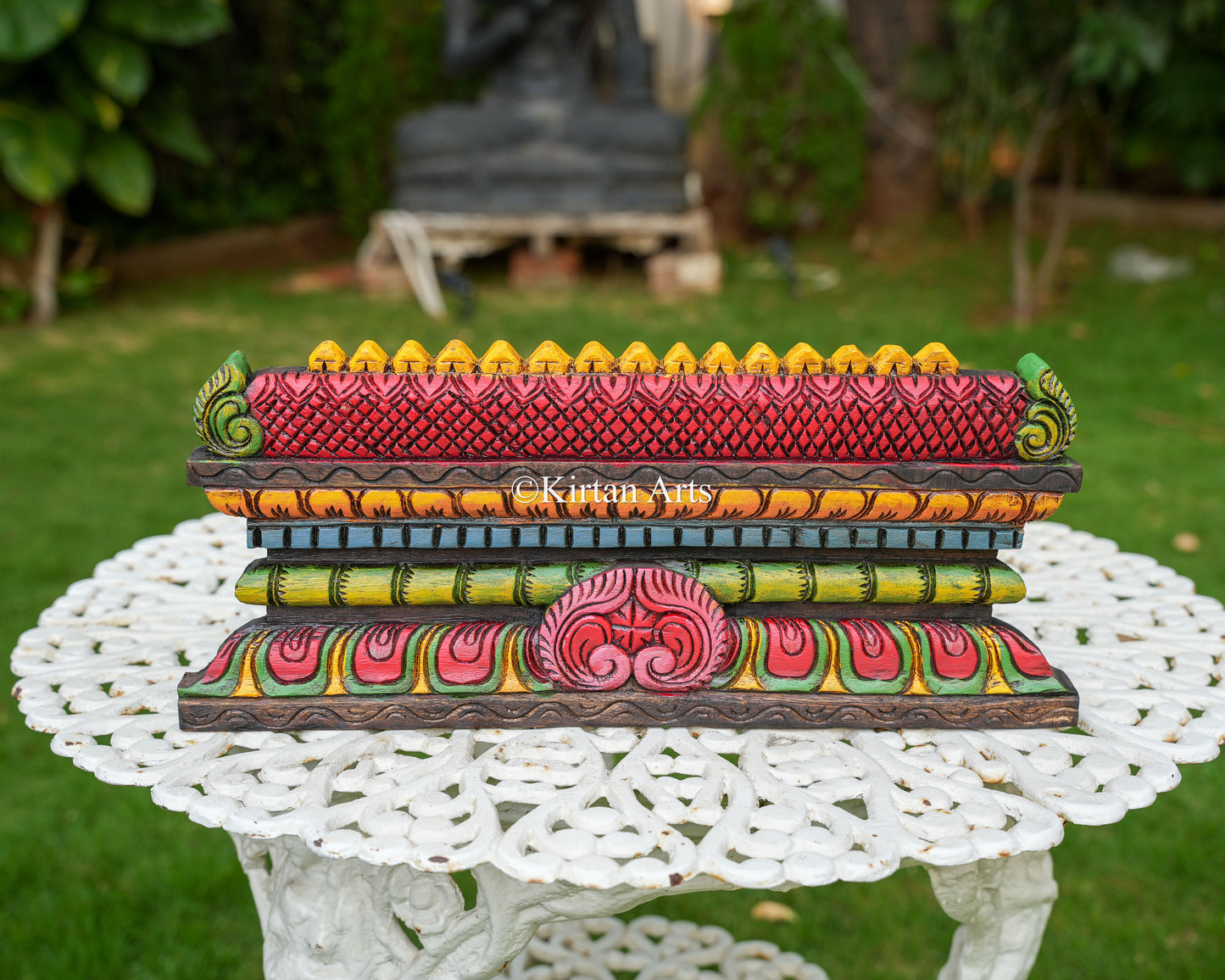 Hand-Carved Temple Gopuram Panel | 20"