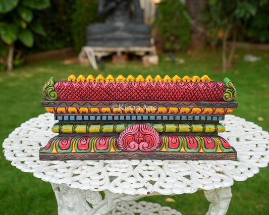 Hand-Carved Temple Gopuram Panel | 20"