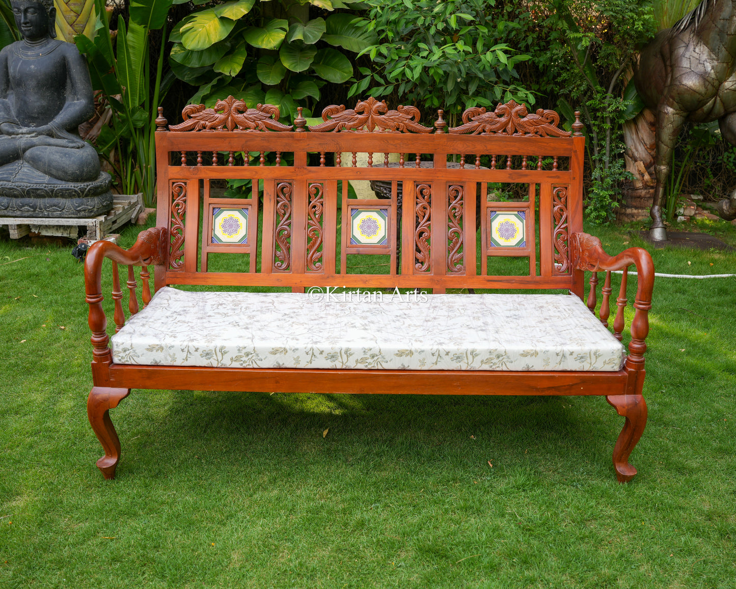 Chettinad Burmese Teakwood Sofa Set | Vintage Style