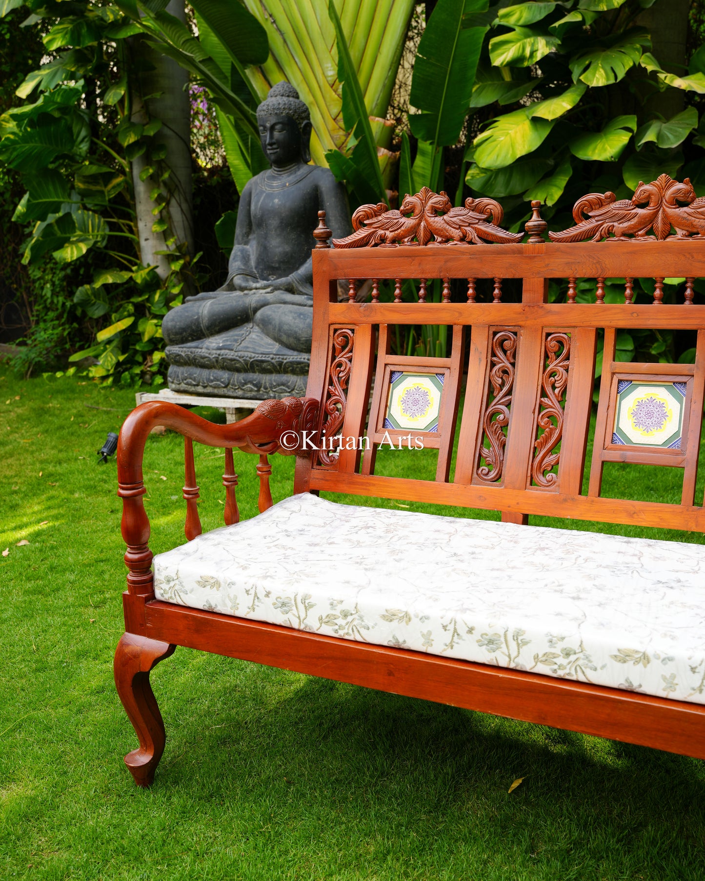 Chettinad Burmese Teakwood Sofa Set | Vintage Style