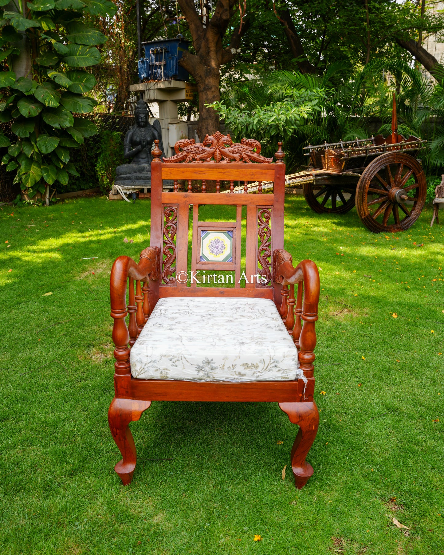 Chettinad Burmese Teakwood Sofa Set | Vintage Style