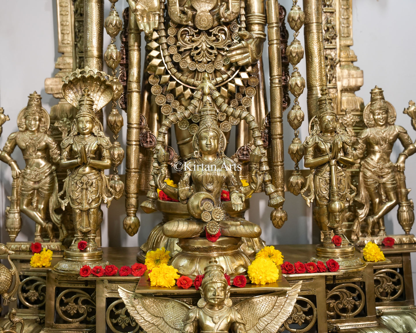 Grand Bronze Tirupati Balaji Venkateswara Sculpture with Prabhavali | 72" | 355kg