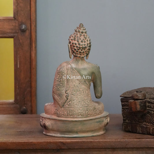 Verdigris Stone-Wash Brass Buddha