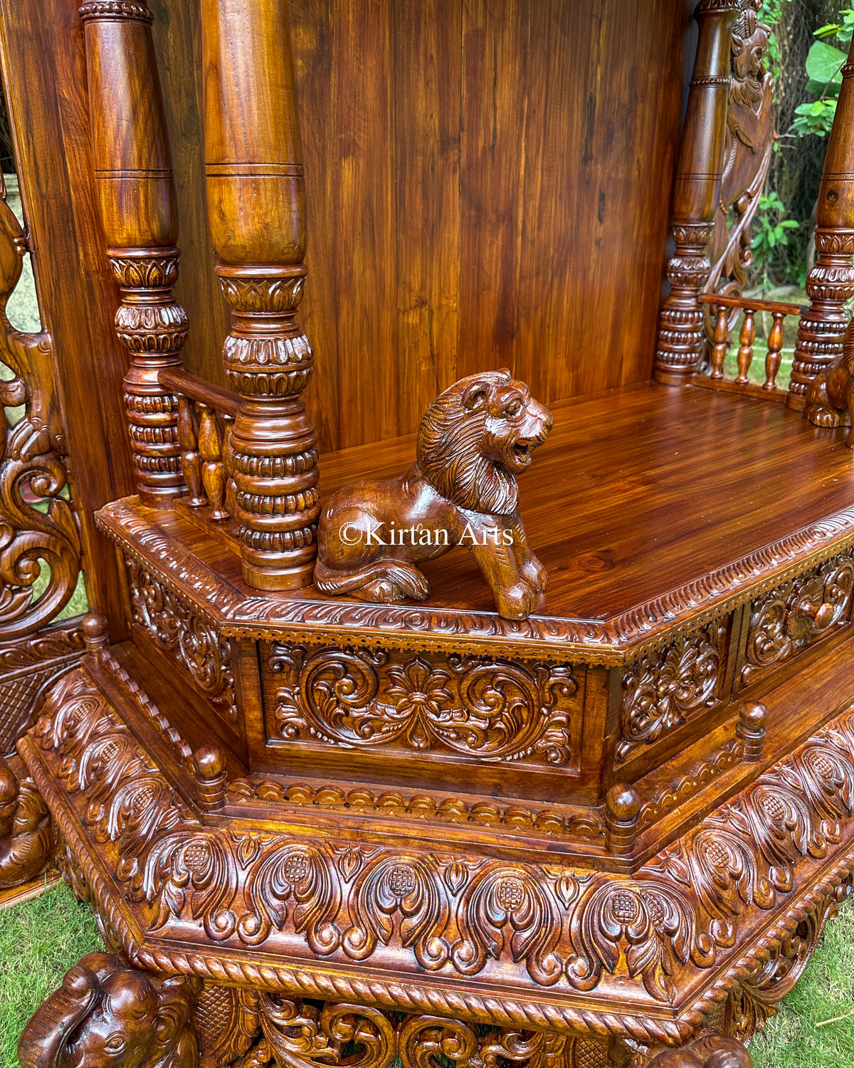 Teakwood Carved Mandir 96"